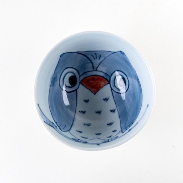 画像4: 夢ふくろう(赤)茶碗 (4)