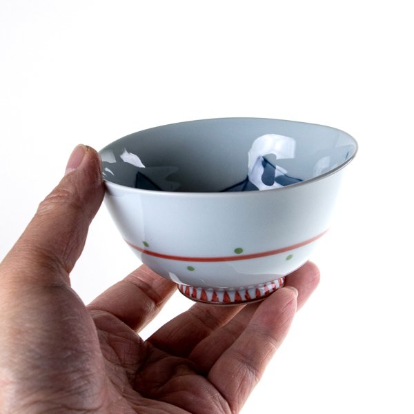 画像5: 夢ふくろう(赤)茶碗 (5)