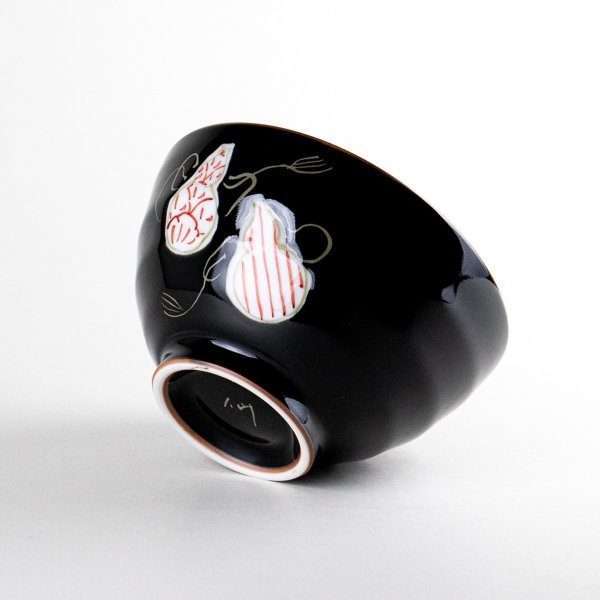 画像4: 六瓢色彩（赤） 茶碗 (4)