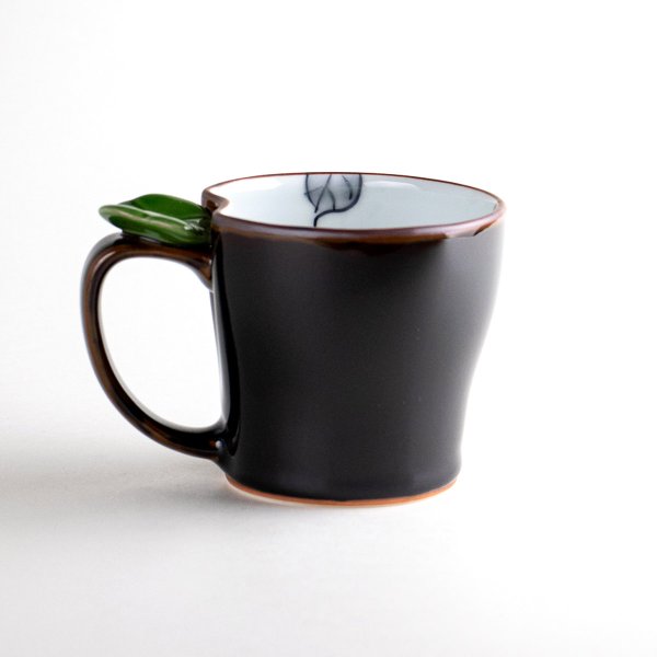 画像2: 【名入れ・名前入り】花絵蒔(緑) マグカップ (2)