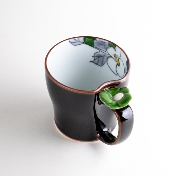 画像4: 【名入れ・名前入り】花絵蒔(緑) マグカップ (4)