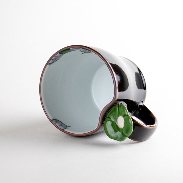 画像5: 【名入れ・名前入り】花絵蒔(緑) マグカップ (5)