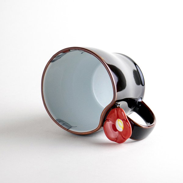 画像5: 【名入れ・名前入り】花絵蒔(赤) マグカップ (5)