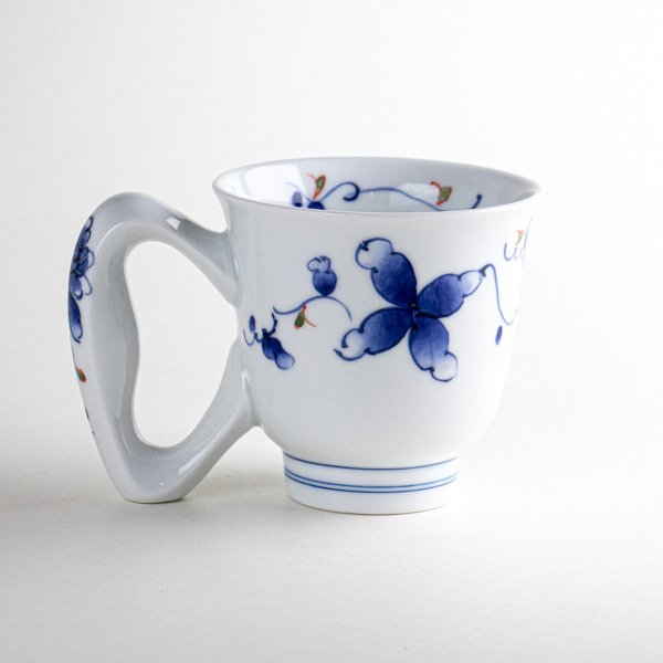 画像2: 持ちやすい！牡丹 ビッグハンドルマグカップ (2)