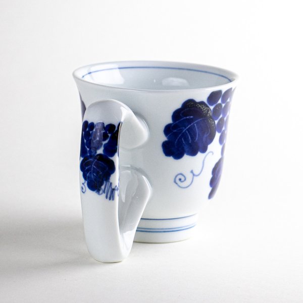 画像3: 持ちやすい!藍ぶどう ビッグハンドルマグカップ (3)