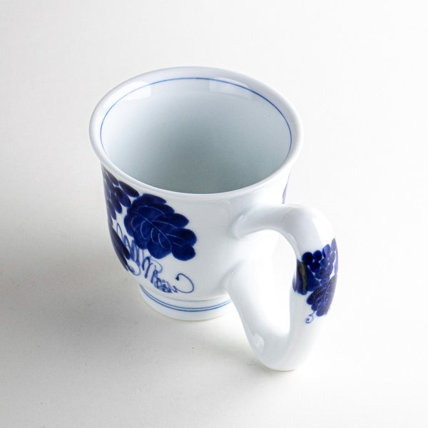 画像4: 持ちやすい!藍ぶどう ビッグハンドルマグカップ (4)