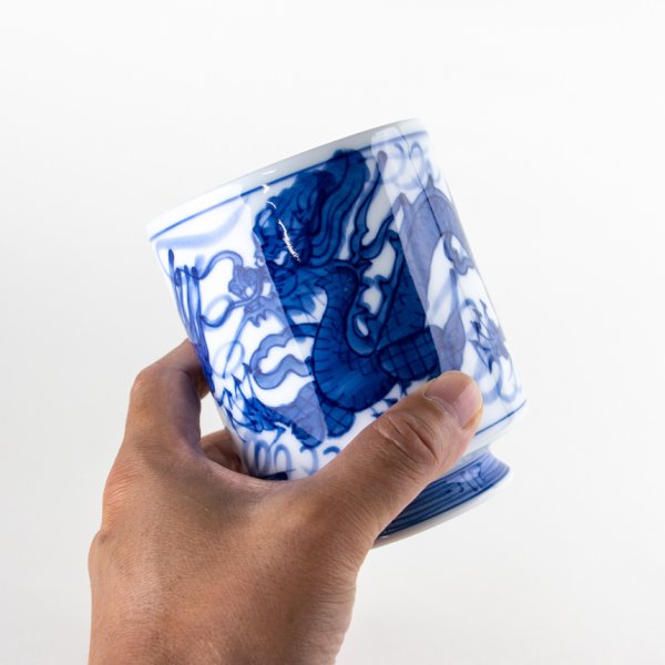 画像6: 富龍（特大）蓋付湯呑 ※寿司湯のみ並にかなり大きいです (6)