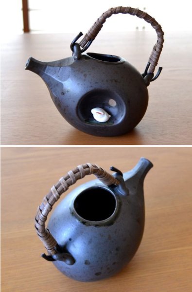 画像3: 月見うさぎ 半酒器セット（木箱入） (3)