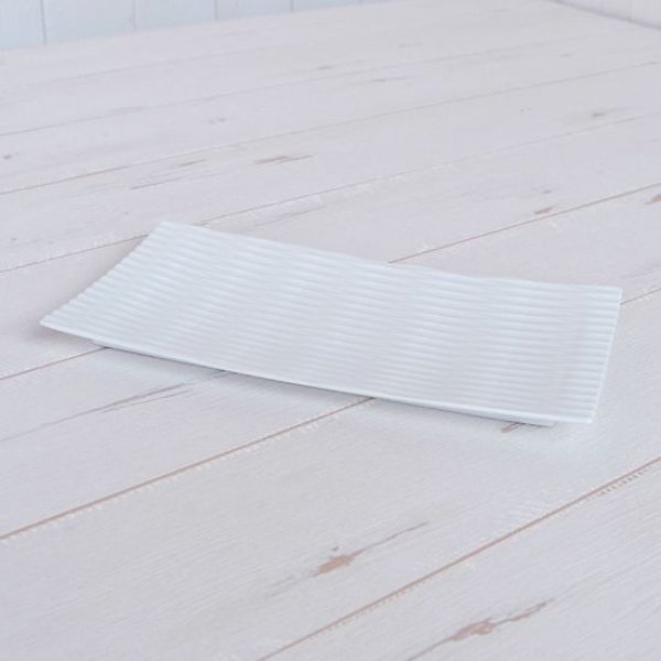 画像2: 陶切子（白） 長角皿 (2)