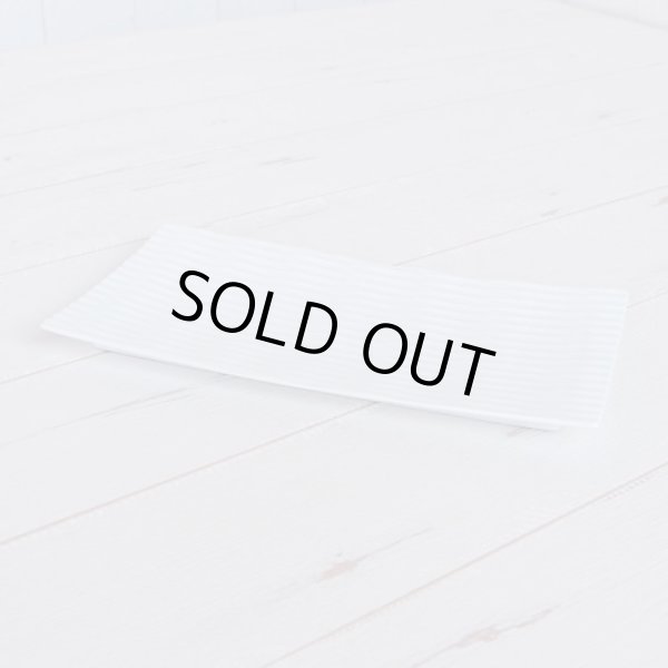 画像2: 陶切子(白) 長角皿 (2)