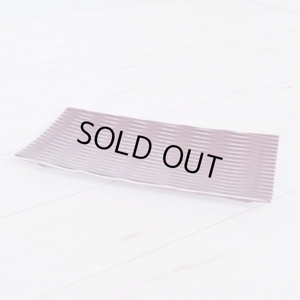 画像2: 陶切子(紫) 長角皿 (2)