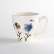 ちぢれ花（青）　マグカップ
