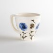 画像2: ちぢれ花（青）　マグカップ (2)