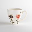 ちぢれ花（赤）　マグカップ