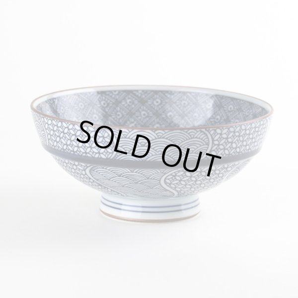 地紋織り （特大）茶碗