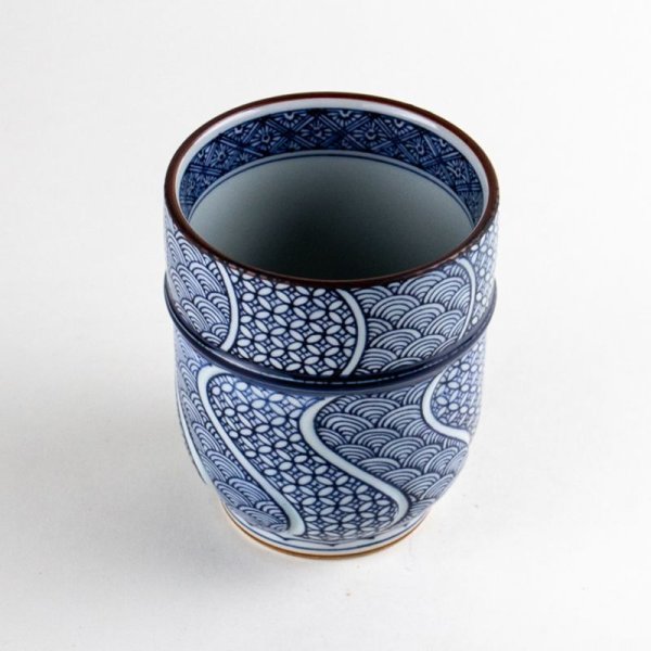 画像2: 地紋織り (特大)湯呑 (2)