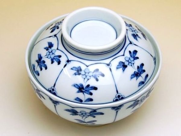 画像2: 割草花 蓋付多用碗 (2)