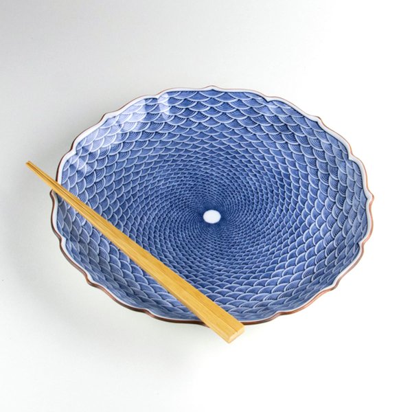 画像4: 青海波 8寸皿 (4)