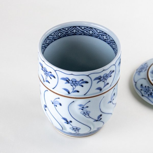 画像3: 割草花 蓋付き特大湯呑 (3)