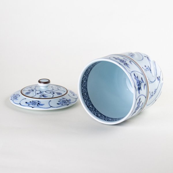 画像4: 割草花 蓋付き特大湯呑 (4)