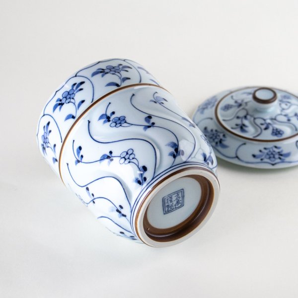 画像5: 割草花 蓋付き特大湯呑 (5)