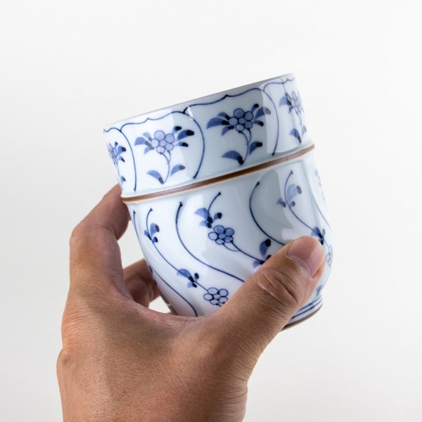 画像6: 割草花 蓋付き特大湯呑 (6)