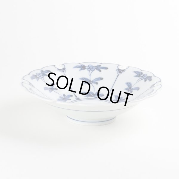 割草花兎紋 雪輪多用皿