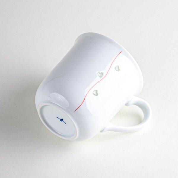 画像5: 【名入れ・名前入り】水晶彫ハートライン(赤) マグカップ (5)