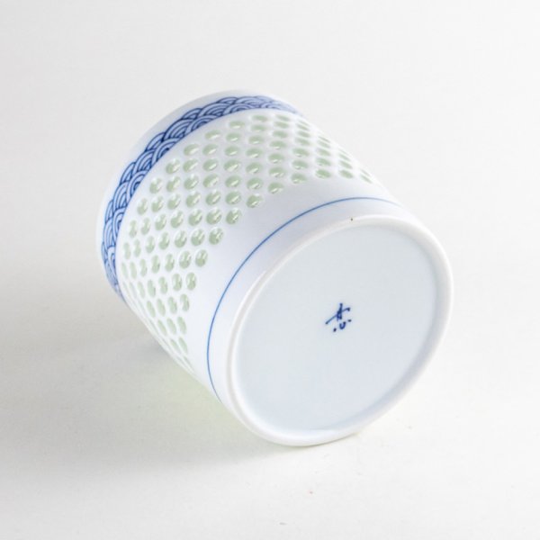 画像4: 水晶彫青海波 ロックカップ (4)