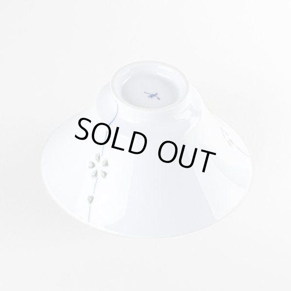 画像3: 【名入れ・名前入り】水晶彫花あそび（青）茶碗 (3)