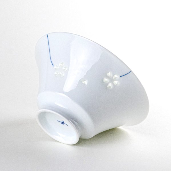 画像4: 水晶彫花あそび(青)茶碗 (4)