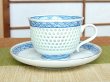 画像2: 水晶彫青海波 コーヒー碗皿 (2)
