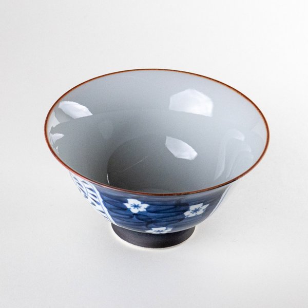 画像2: 梅濃唐草 (青)茶碗 (2)