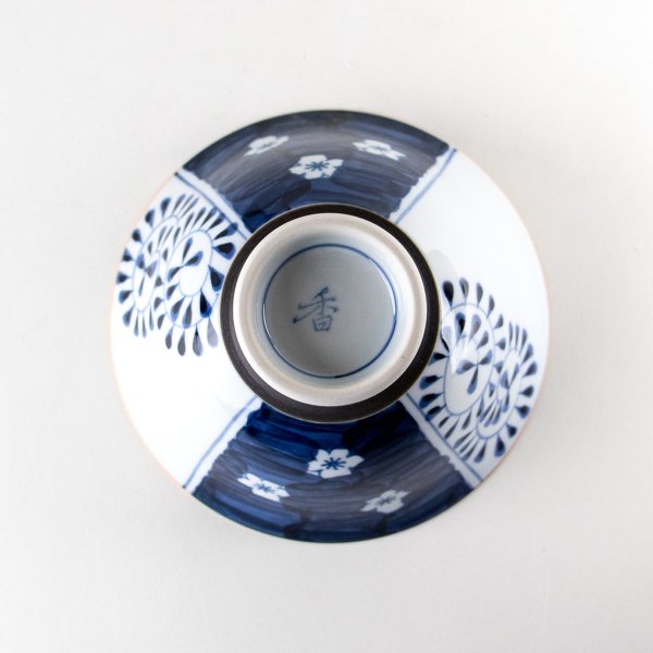 画像4: 梅濃唐草 (青)茶碗 (4)