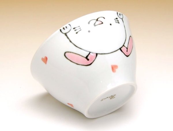 画像2: 【名入れ・名前入り】にこにこクラブ うさちゃん 新スープ碗 (2)