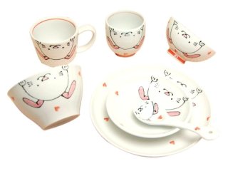 綾♡様ご確認 名入れアニマルプレートギフトセット食器4点セット 追いかけ
