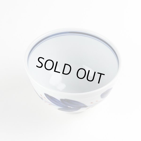 画像2: リーフ(赤) 茶碗 (2)