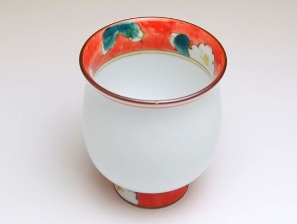 画像2: 【名入れ・名前入り】沙羅（赤）湯呑 (2)