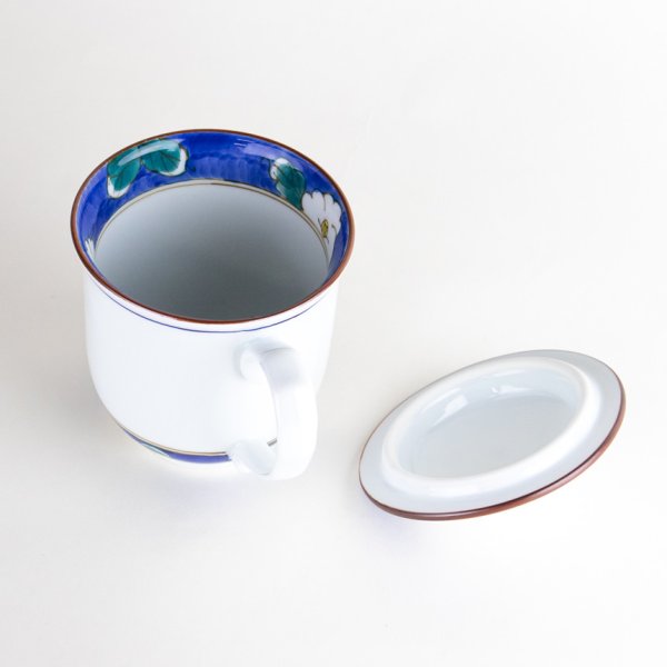 画像4: 紗羅(青) 蓋付マグカップ (4)