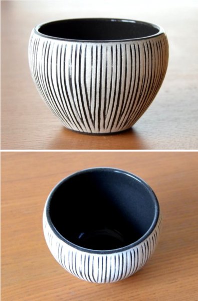 画像4: 線彫り Ｕポット茶器揃（化粧箱入） (4)