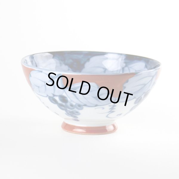 渕濃ぶどう(赤)茶碗