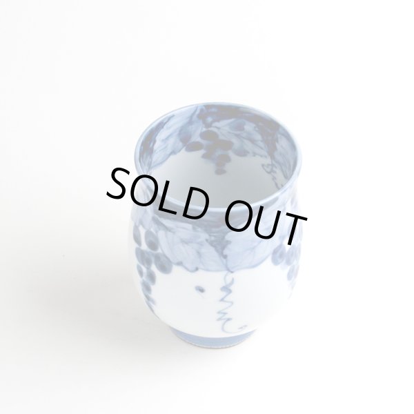 画像2: 渕濃ぶどう(青)湯呑 (2)