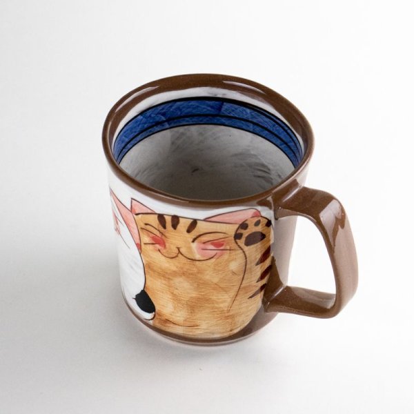 画像4: 仲良しネコ(青) マグカップ (4)