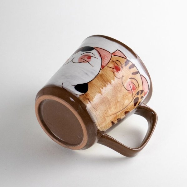 画像5: 仲良しネコ(青) マグカップ (5)