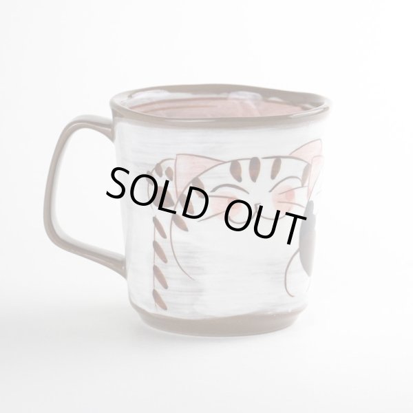 画像3: 仲良しネコ（赤） マグカップ (3)