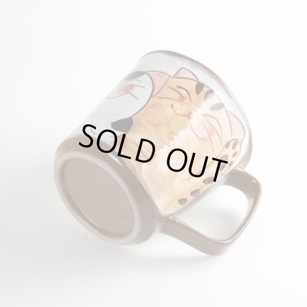 画像5: 仲良しネコ（赤） マグカップ (5)