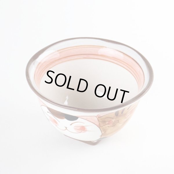 画像2: 仲良しネコ（赤） 茶碗 (2)