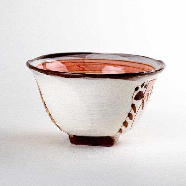 画像3: 仲良しネコ(赤) 茶碗 (3)