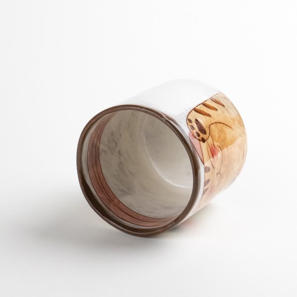 画像5: 仲良しネコ(赤) 湯呑 (5)