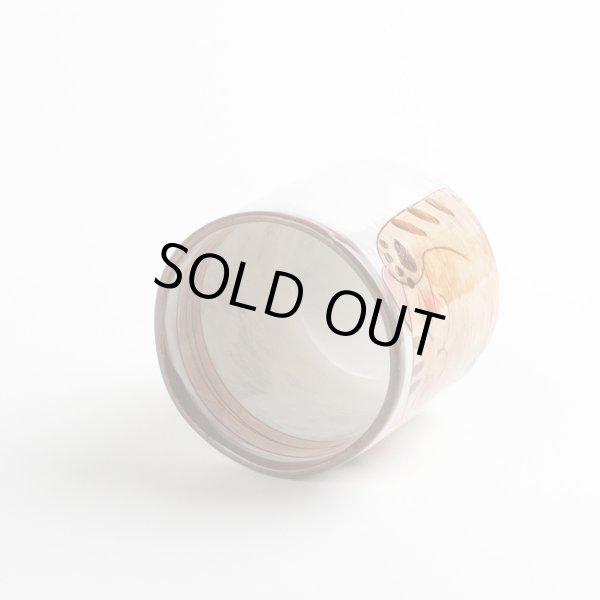 画像5: 仲良しネコ（赤） 湯呑 (5)